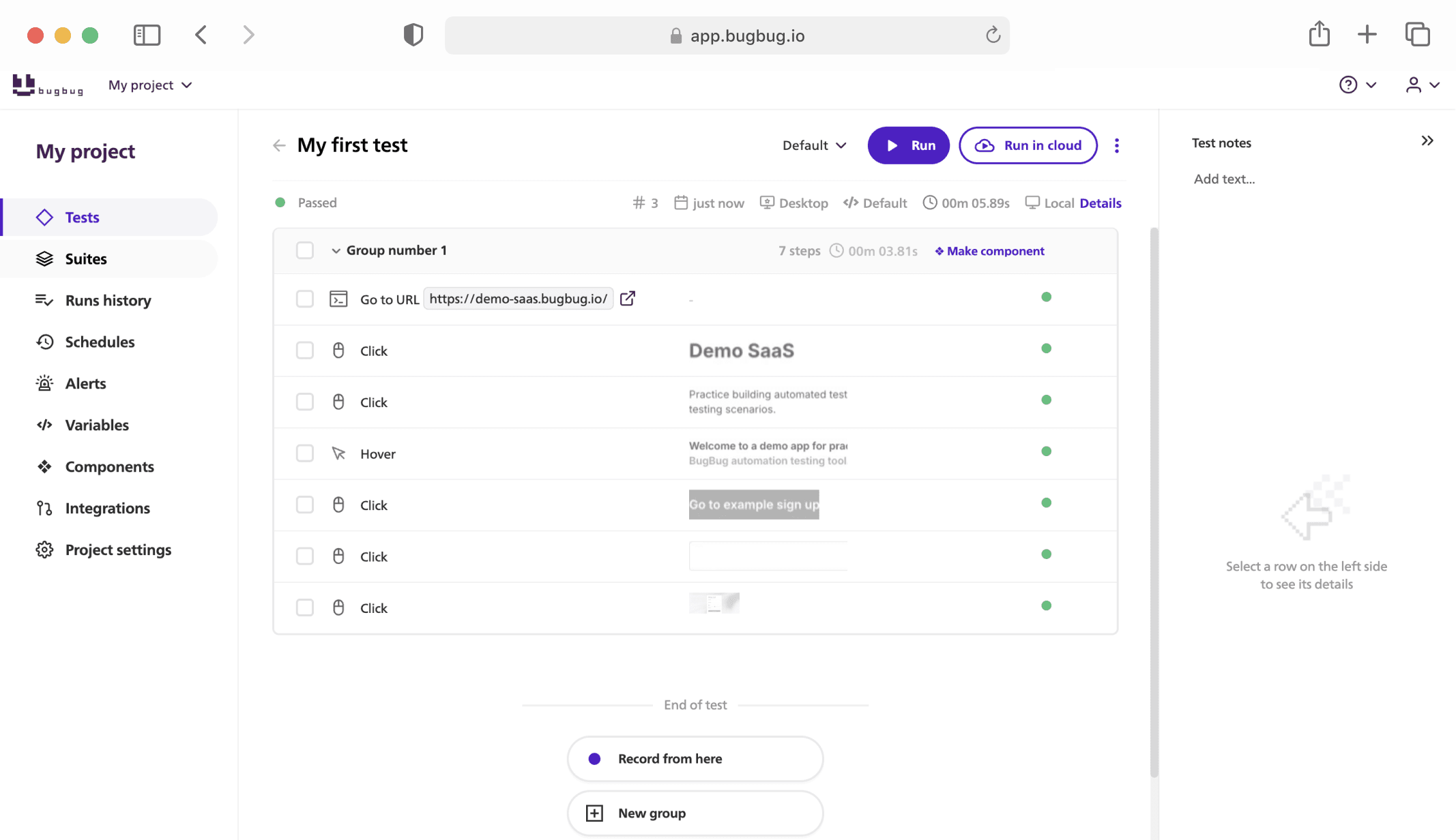 BugBug Webapp Screenshot