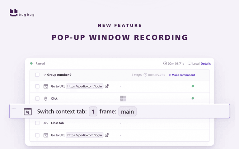 POP-UP WINDOW RECORDING BUGBUG