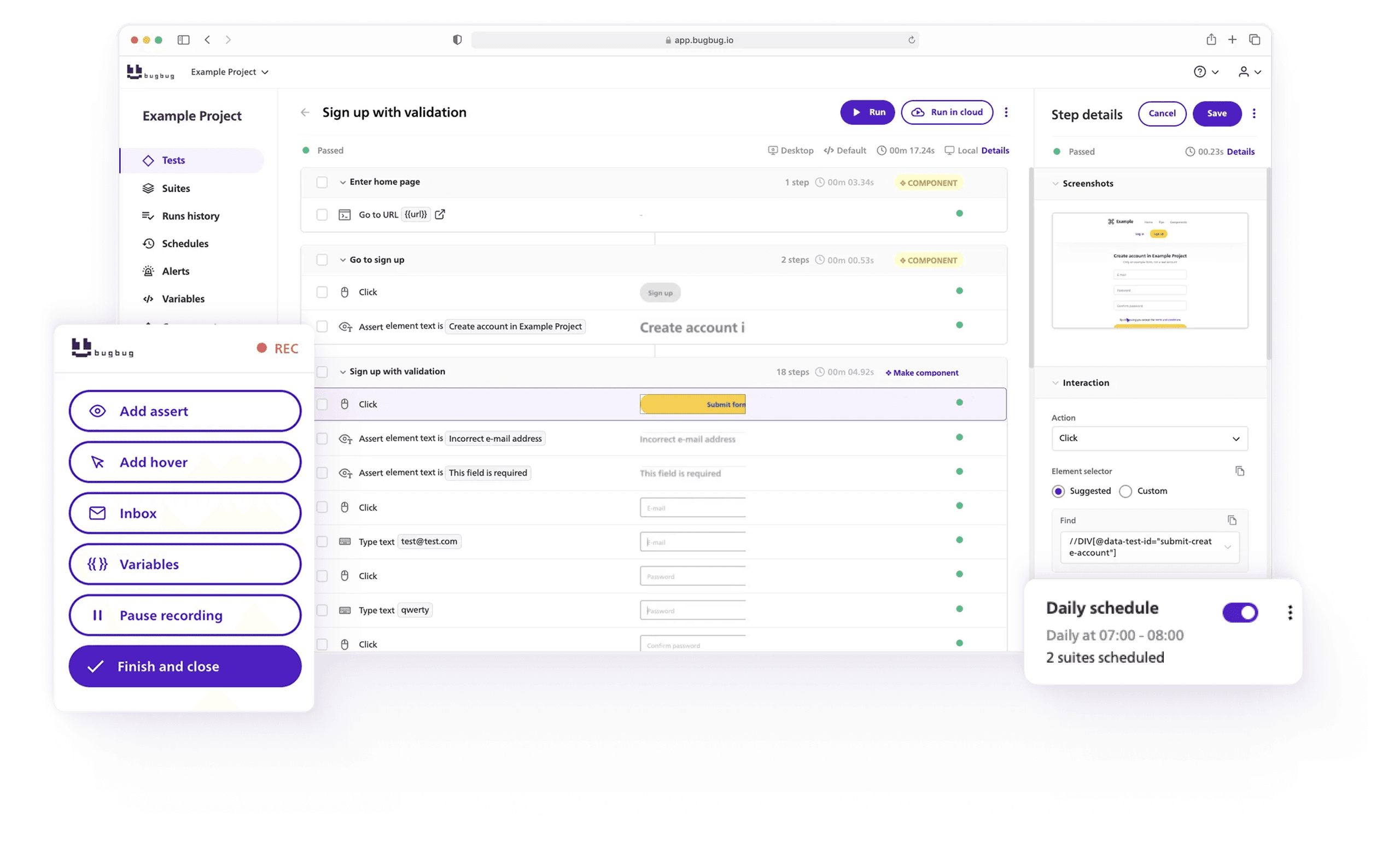 BugBug App Screenshot